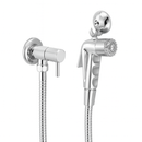 Kit de ducha higiênica com registro de metal e gatilho de ABS cromado