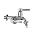 Torneira fixa de ABS cromada com alavanca para tanque com saída para máquina de lavar