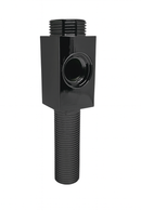 Corpo quadrado de mesa 3/4' em aço inox preto para torneira de cozinha ou lavatório