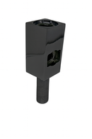 Corpo quadrado de mesa em aço inox preto para tubo quadrado