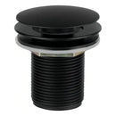 Válvula click de tanque preta tampão em aço inox montada