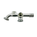 Corpo de torneira de tanque com saída para máquina de lavar em zamac cromado