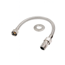 Engate trançado de Aço Inox 304 - com niple solto- 60 cm