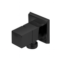 Registro para ducha higiênica quadrado Preto montado com volante de zamac