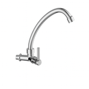 Torneira bica móvel 1/2' de parede em ABS cromada com alavanca para cozinha