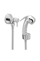 Kit de ducha higiênica com registro de metal e gatilho de ABS cromado