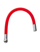 Tubo flexível de PVC vermelho de 1/2' com porca e arejador simples de metal