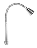 Tubo flexível Cônico cromado de 3/4 - com porca de metal e arejador 2 jatos