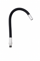 Tubo flexível de Silicone preto de 3/4 - com porca e arejador simples de metal