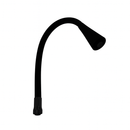 Tubo flexível Cônico de PVC preto blackout de 3/4 - com porca e arejador 2 jatos de metal na cor preta