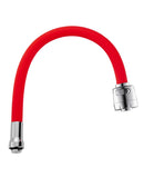 Tubo Gourmet de Silicone vermelho de 3/4 - com porca de metal e arejador cromado com botão (Cópia)